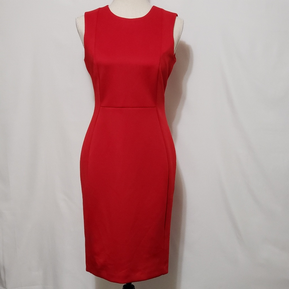 Calvin Klein Red Scuba Dress